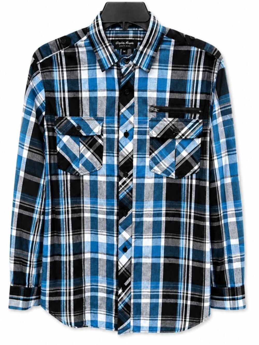 EIGHTY EIGHT PLATINUM Plaid Epaulet Shirt